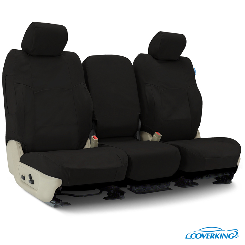CUSTOM SEAT COVERS (1 ROW) POLY COTTON DRILL BLACK