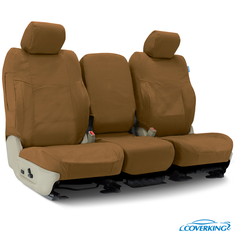 CUSTOM SEAT COVERS (1 ROW) POLY COTTON DRILL TAN
