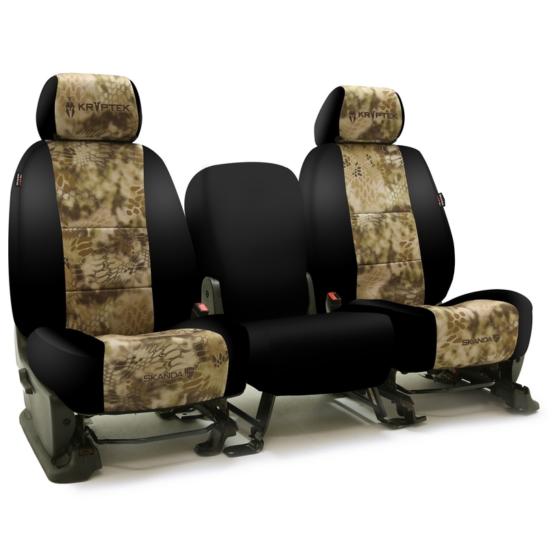 SKANDA CUSTOM SEAT COVERS (1 ROW) NEOSUPREME KRYPTEK HIGHLANDER WITH BLACK SIDES
