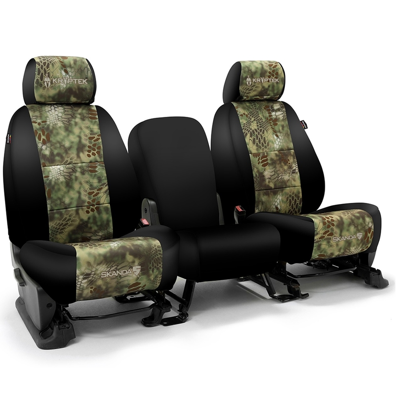 SKANDA CUSTOM SEAT COVERS (1 ROW) NEOSUPREME KRYPTEK MANDRAKE WITH BLACK SIDES