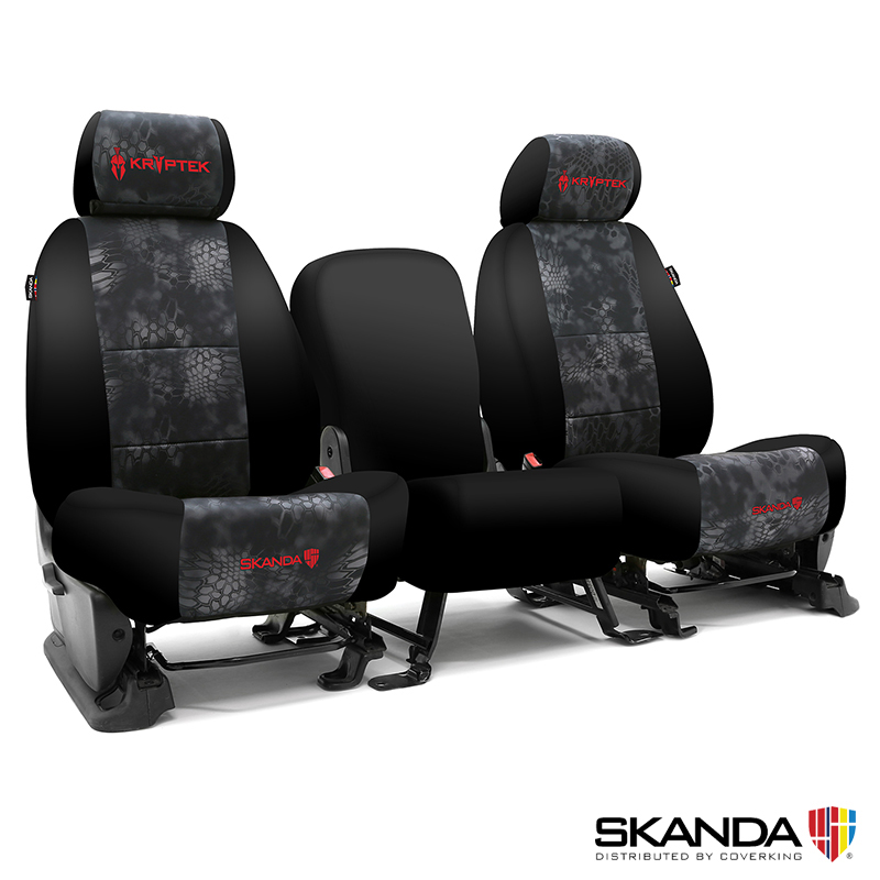 SKANDA CUSTOM SEAT COVERS (1 ROW) NEOSUPREME KRYPTEK TYPHON WITH BLACK SIDES