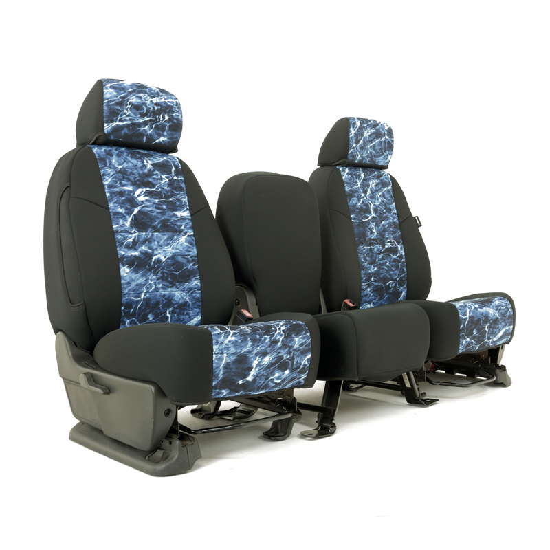 SKANDA CUSTOM SEAT COVERS (1 ROW) NEOSUPREME MOSSY OAK ELEMENTS MARLIN WITH BLACK SIDES