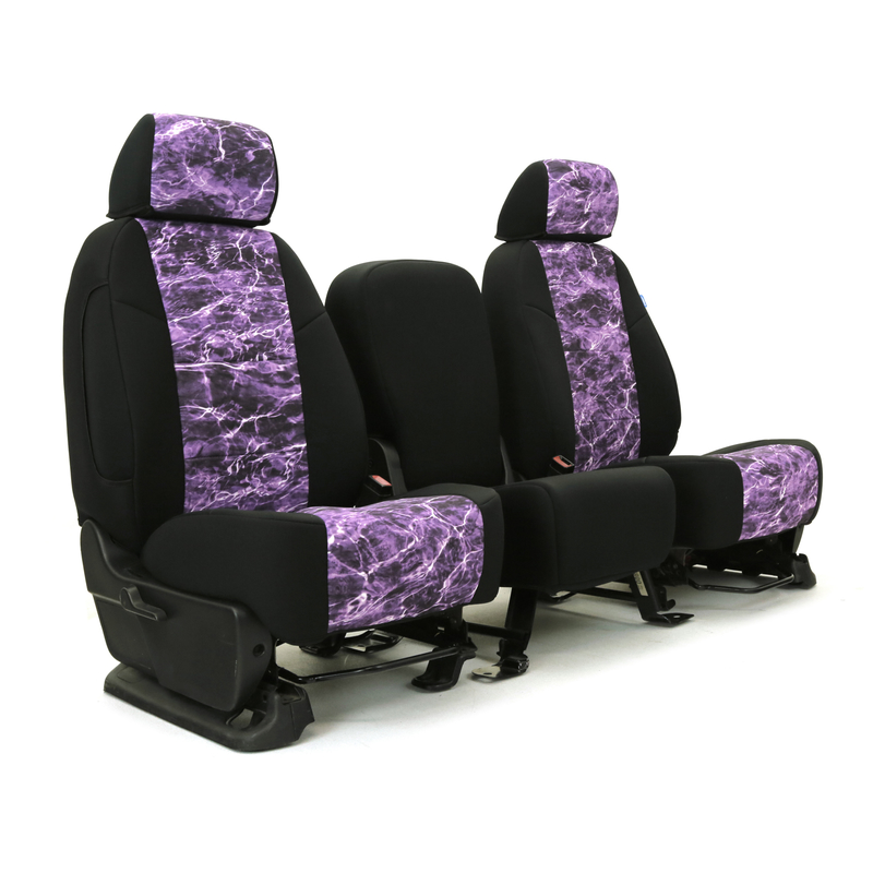 SKANDA CUSTOM SEAT COVERS (1 ROW) NEOSUPREME MOSSY OAK ELEMENTS TIGERFISH WITH BLACK SIDES
