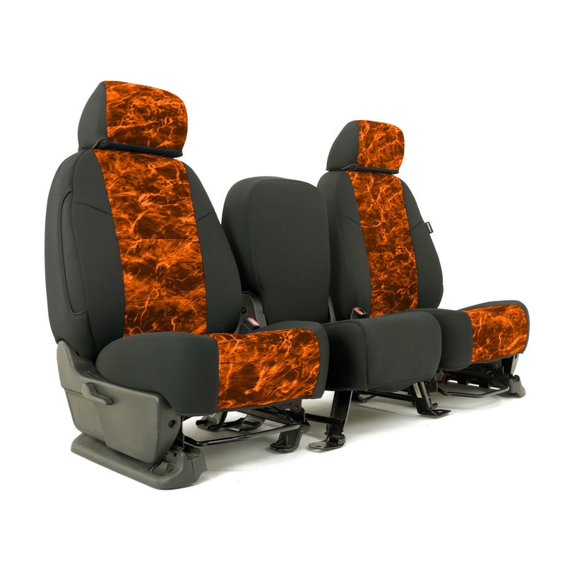 SKANDA CUSTOM SEAT COVERS (1 ROW) NEOSUPREME MOSSY OAK ELEMENTS SUNSET WITH BLACK SIDES