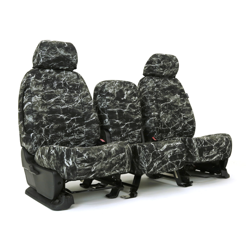 SKANDA CUSTOM SEAT COVERS (1 ROW) NEOSUPREME MOSSY OAK ELEMENTS BLACKTIP SOLID