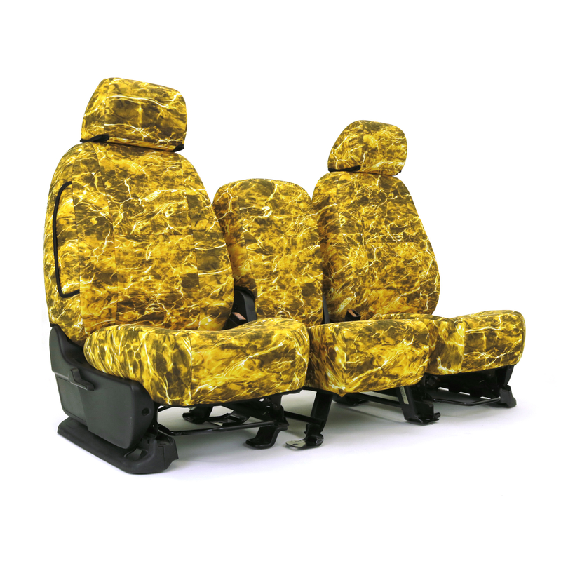 SKANDA CUSTOM SEAT COVERS (1 ROW) NEOSUPREME MOSSY OAK ELEMENTS YELLOWFIN SOLID