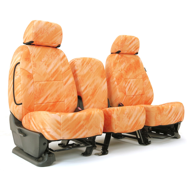 SKANDA CUSTOM SEAT COVERS (1 ROW) NEOSUPREME REALTREE FISHING PATTERN LIGHT ORANGE